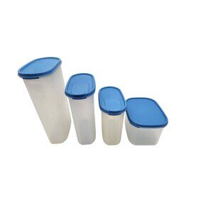 Tupperware vintage Blue Modular Mate Ovals 5 / 4 / 4 mini 2